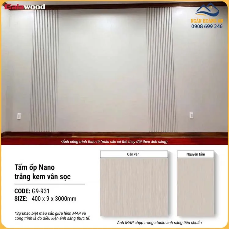 Tấm Nhựa Ốp Tường Nano Giả Vân Gỗ Galawood G9-931